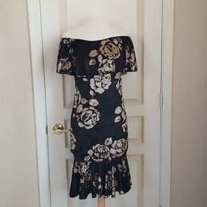 Lularoe Crushed Velvet off the shoulder dress NWO